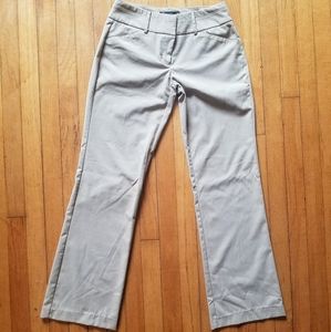 Khaki pinstriped dress pants